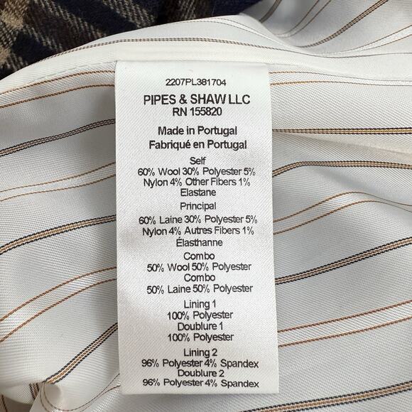 Veronica Beard Double Basted Blazer Size 14 Navy Plaid Wool Oria Dickey Academia - Picture 12 of 16